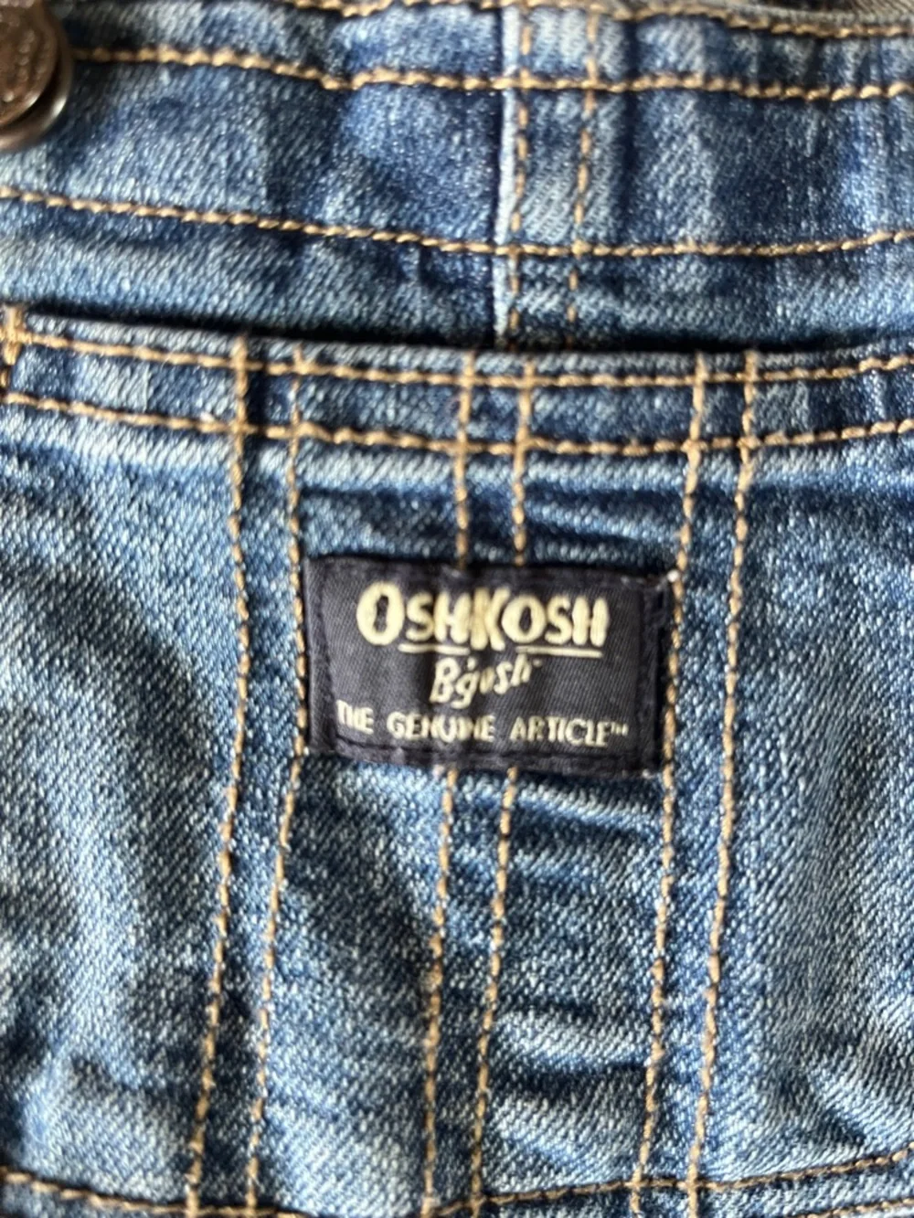 OshKosh B'gosh Denim Jeans  Shortalls Overalls with Striped Straps
